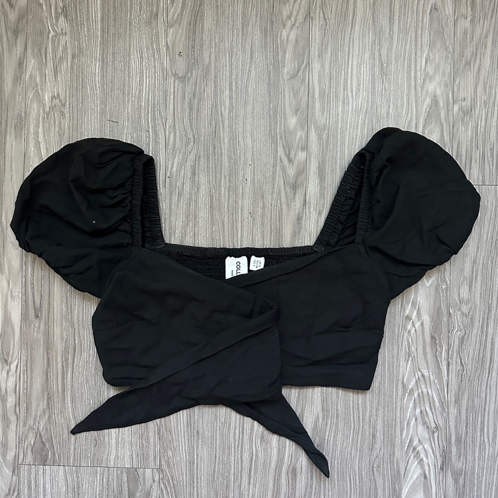 Crop tie front top ASOS